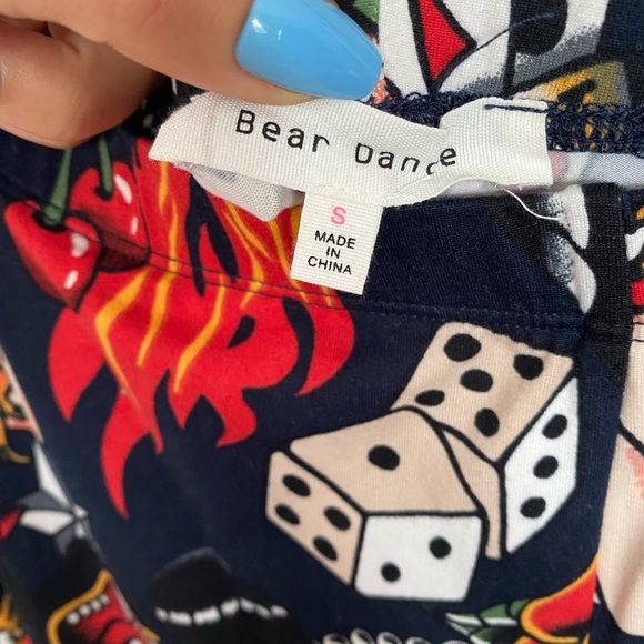 NWOT Dolls Kill Bear Dance Tattoo Flare Pants - Picture 4 of 4